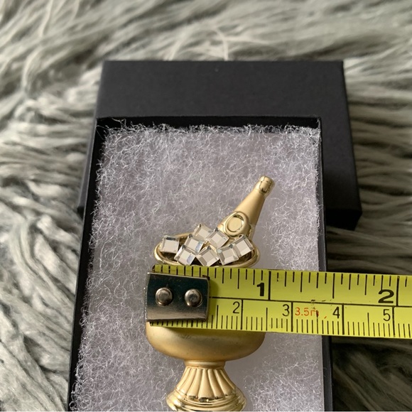 Vintage Signed AJC Champagne & Bucket Gold Tone Brooch Pin - Picture 6 of 9